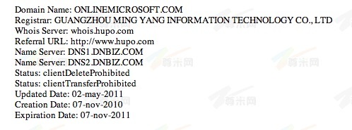图：域名信息
