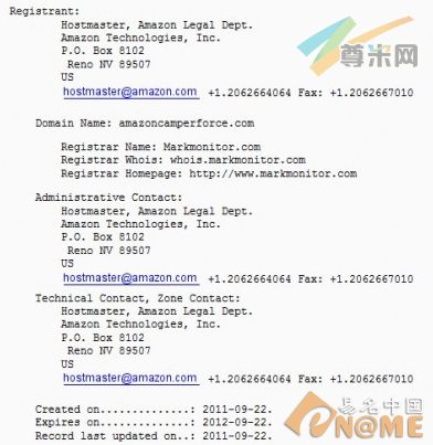 图：域名信息
