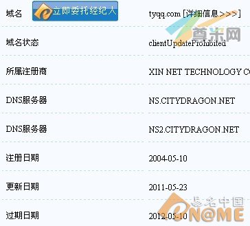 图：域名信息