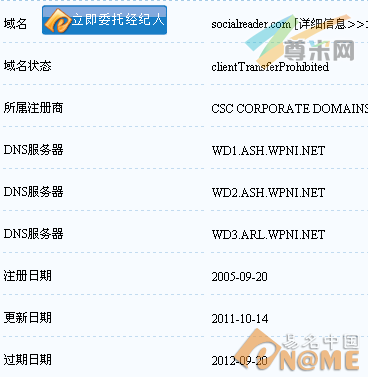 图：域名信息