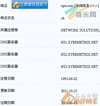 图：域名信息
