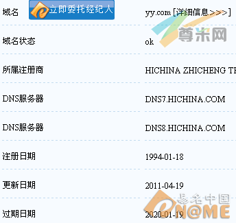 图：域名信息