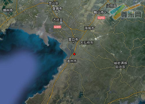 图中红点为地震震中