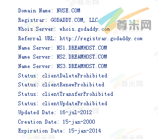 域名nuse.com的whois信息