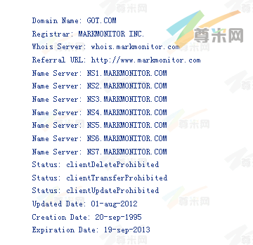 域名got.com的whois信息