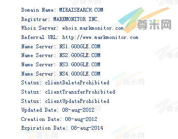 域名miraisearch.com的whois信息