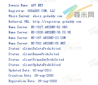 域名app.net的whois信息