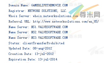 域名gamerlifethemovie.com的whois信息
