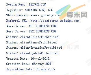 域名iSight.com的whois信息