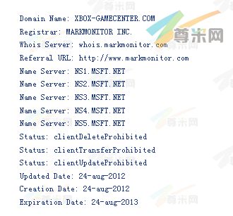 域名xbox-gamecenter.com的whois信息