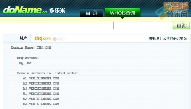 域名thq.com的whois信息