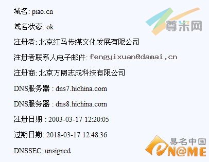 图：域名whois信息