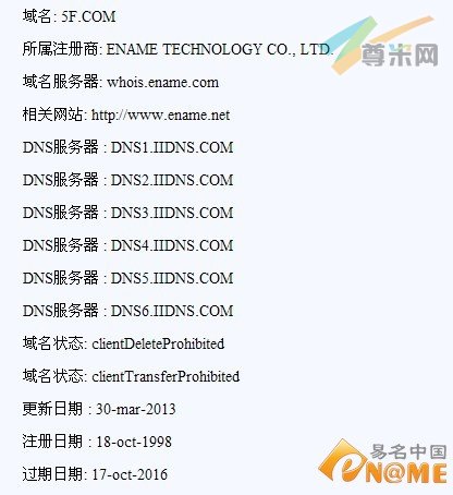 图：域名whois信息